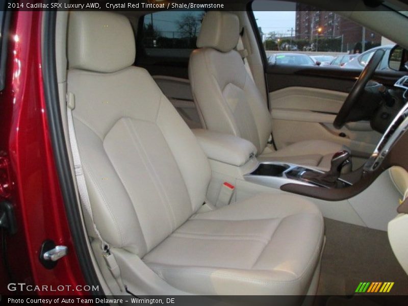 Crystal Red Tintcoat / Shale/Brownstone 2014 Cadillac SRX Luxury AWD