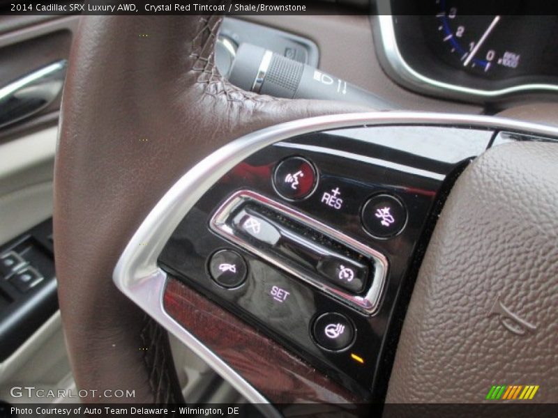 Crystal Red Tintcoat / Shale/Brownstone 2014 Cadillac SRX Luxury AWD