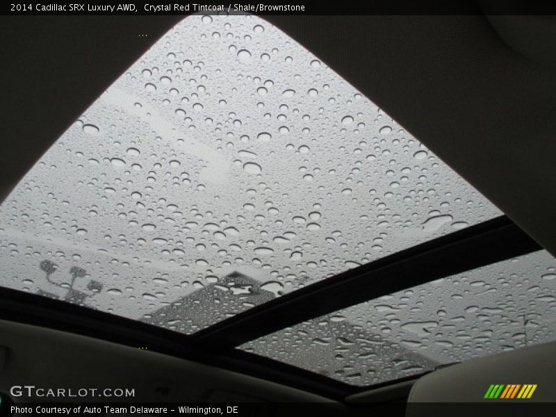 Crystal Red Tintcoat / Shale/Brownstone 2014 Cadillac SRX Luxury AWD