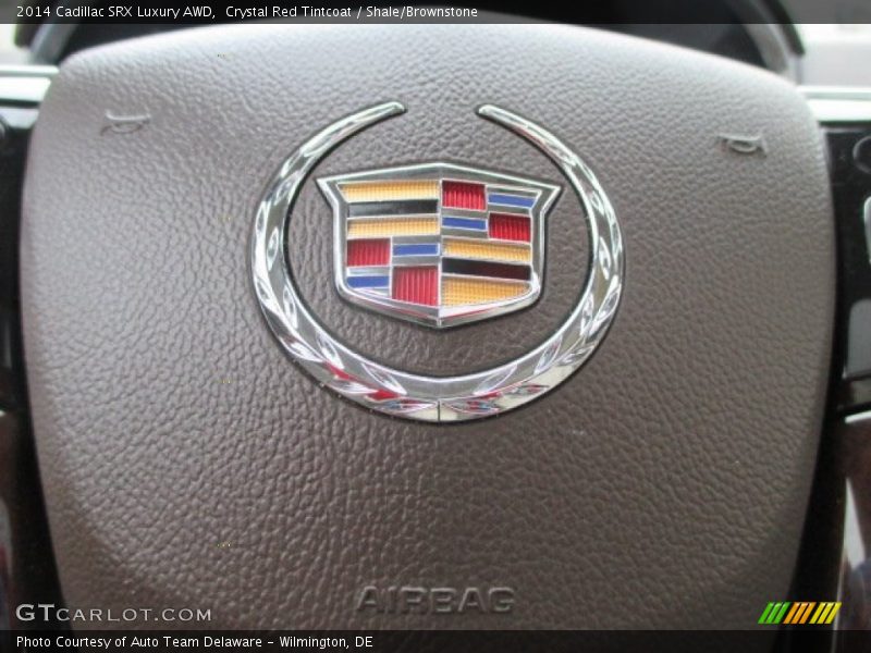 Crystal Red Tintcoat / Shale/Brownstone 2014 Cadillac SRX Luxury AWD