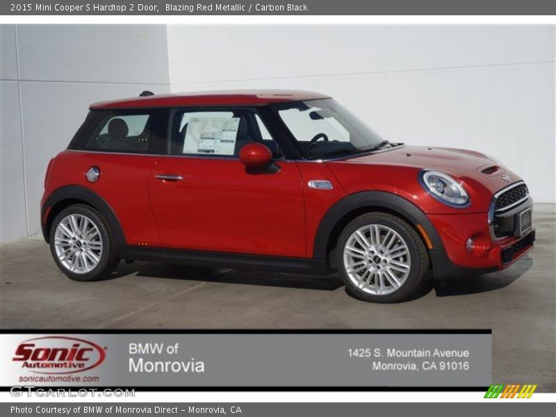 Blazing Red Metallic / Carbon Black 2015 Mini Cooper S Hardtop 2 Door