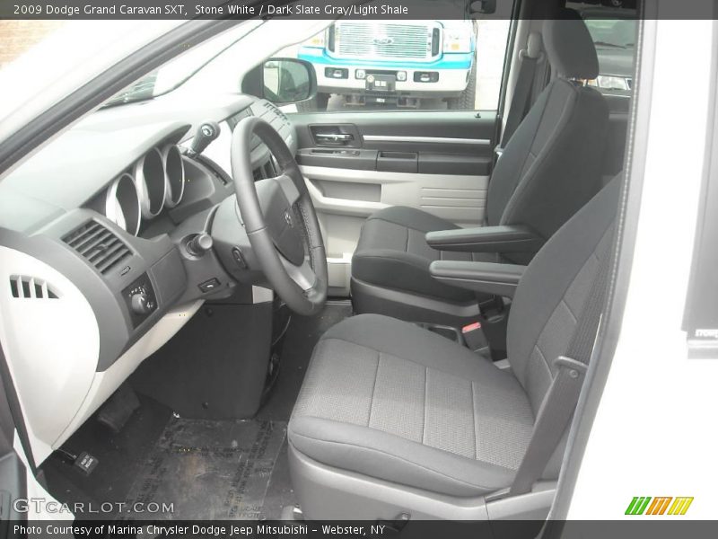 Stone White / Dark Slate Gray/Light Shale 2009 Dodge Grand Caravan SXT