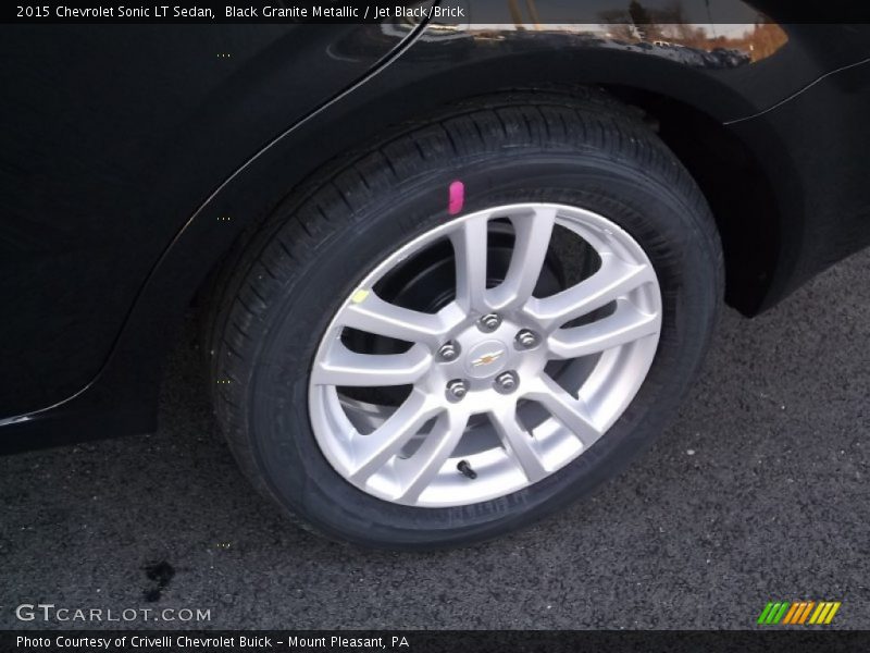 Black Granite Metallic / Jet Black/Brick 2015 Chevrolet Sonic LT Sedan