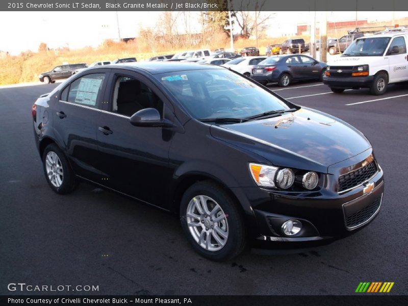Black Granite Metallic / Jet Black/Brick 2015 Chevrolet Sonic LT Sedan