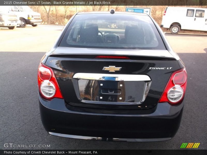 Black Granite Metallic / Jet Black/Brick 2015 Chevrolet Sonic LT Sedan