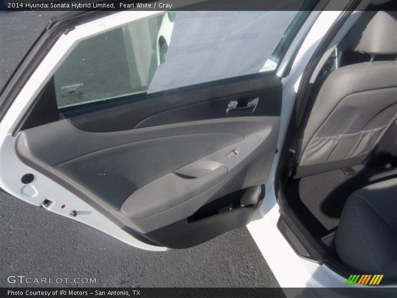 Pearl White / Gray 2014 Hyundai Sonata Hybrid Limited