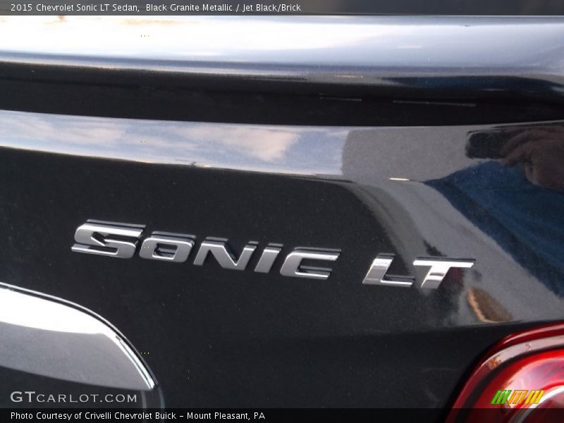 Black Granite Metallic / Jet Black/Brick 2015 Chevrolet Sonic LT Sedan
