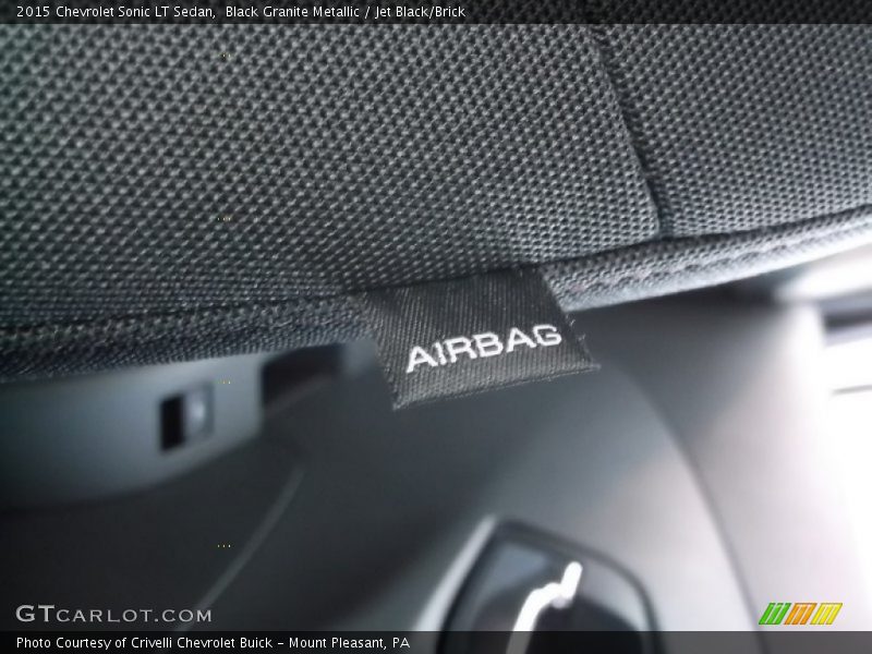 Black Granite Metallic / Jet Black/Brick 2015 Chevrolet Sonic LT Sedan