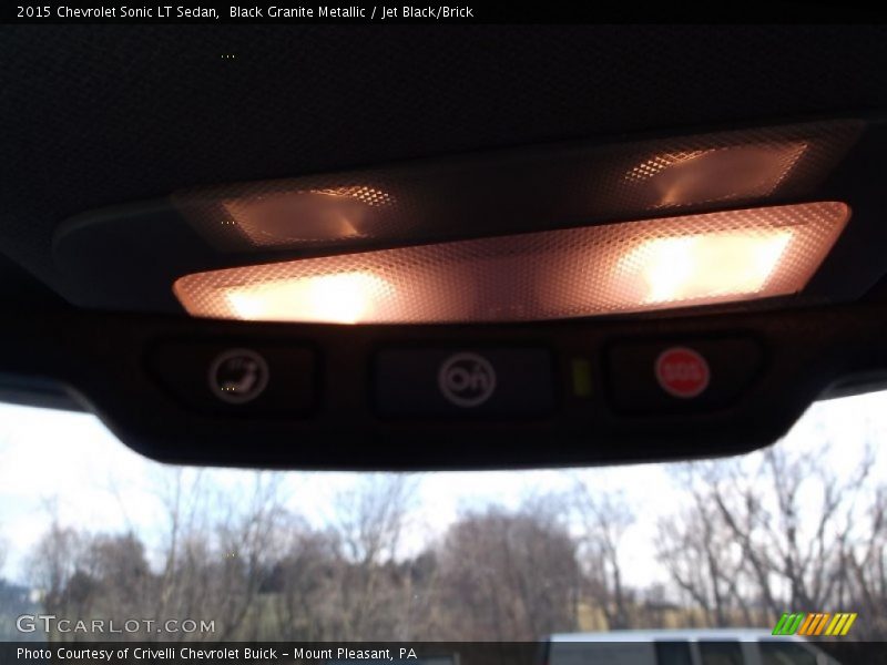 Black Granite Metallic / Jet Black/Brick 2015 Chevrolet Sonic LT Sedan