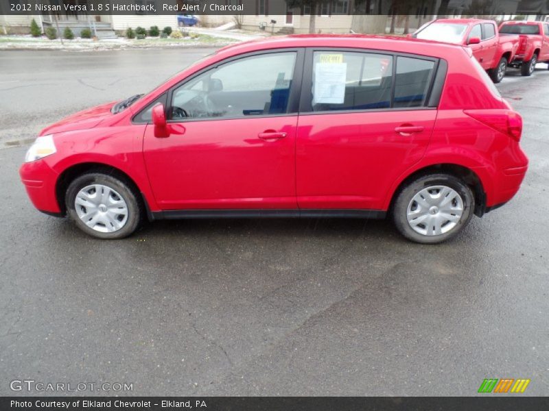 Red Alert / Charcoal 2012 Nissan Versa 1.8 S Hatchback