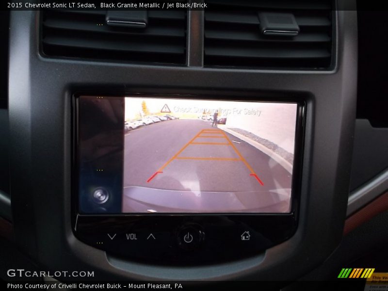 Black Granite Metallic / Jet Black/Brick 2015 Chevrolet Sonic LT Sedan