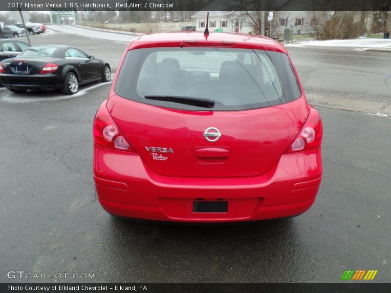 Red Alert / Charcoal 2012 Nissan Versa 1.8 S Hatchback