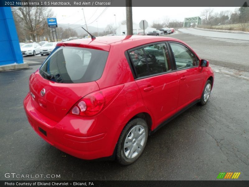 Red Alert / Charcoal 2012 Nissan Versa 1.8 S Hatchback