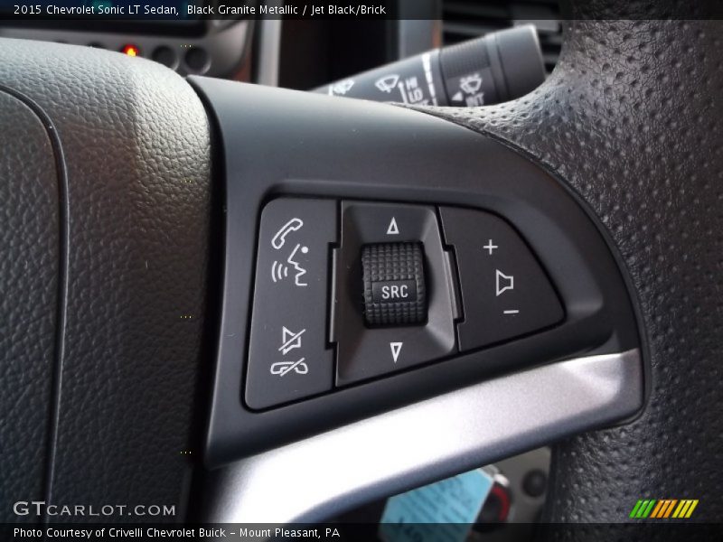 Black Granite Metallic / Jet Black/Brick 2015 Chevrolet Sonic LT Sedan