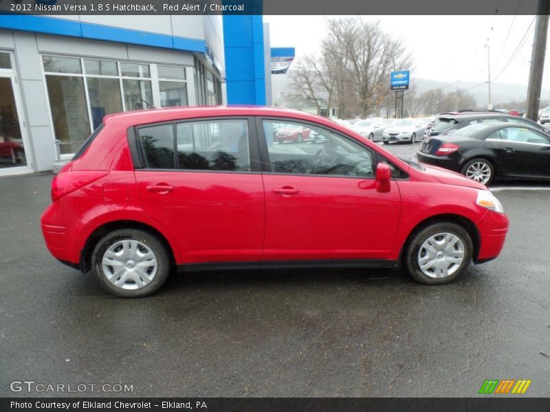 Red Alert / Charcoal 2012 Nissan Versa 1.8 S Hatchback