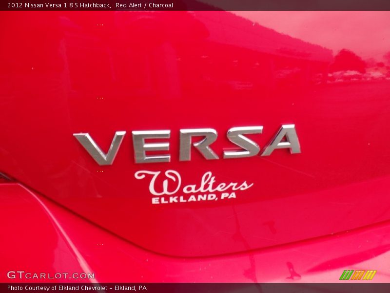 Red Alert / Charcoal 2012 Nissan Versa 1.8 S Hatchback