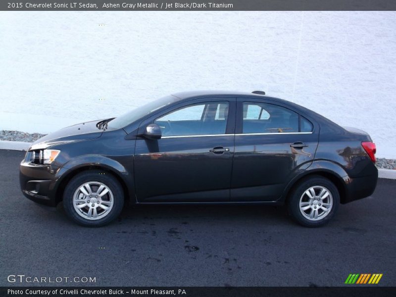 Ashen Gray Metallic / Jet Black/Dark Titanium 2015 Chevrolet Sonic LT Sedan