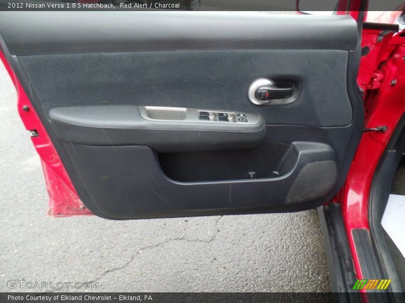 Red Alert / Charcoal 2012 Nissan Versa 1.8 S Hatchback
