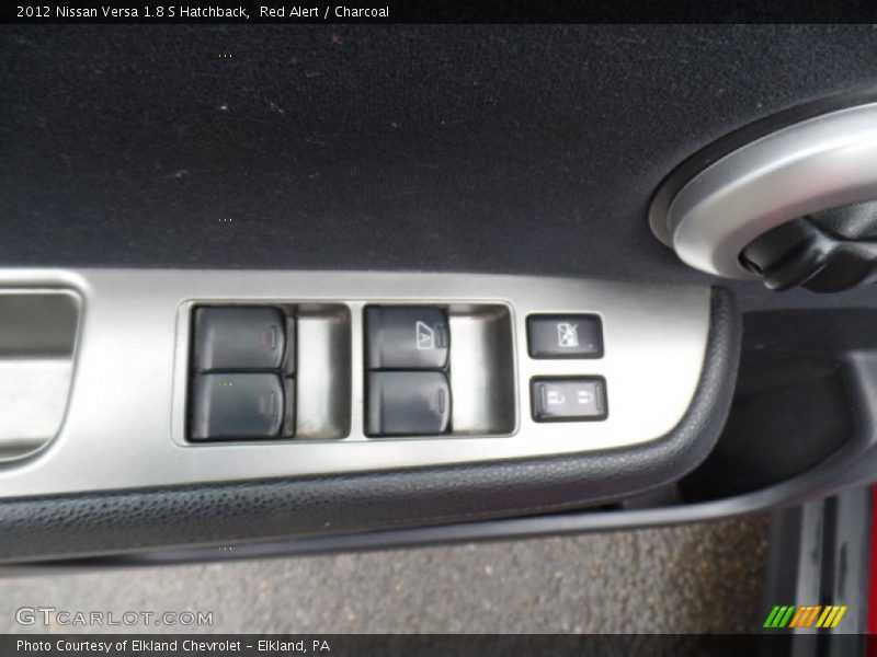 Red Alert / Charcoal 2012 Nissan Versa 1.8 S Hatchback