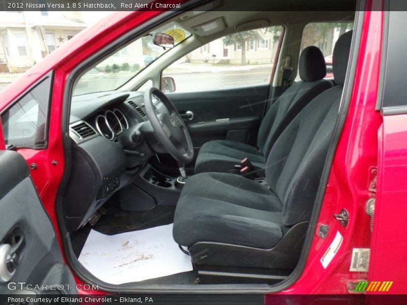 Red Alert / Charcoal 2012 Nissan Versa 1.8 S Hatchback