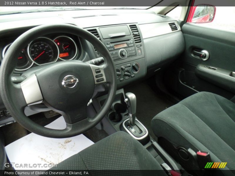 Red Alert / Charcoal 2012 Nissan Versa 1.8 S Hatchback