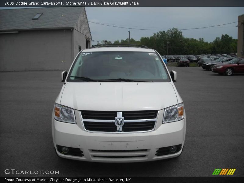 Stone White / Dark Slate Gray/Light Shale 2009 Dodge Grand Caravan SXT