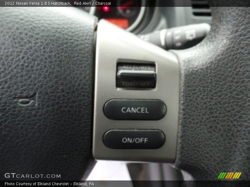 Red Alert / Charcoal 2012 Nissan Versa 1.8 S Hatchback