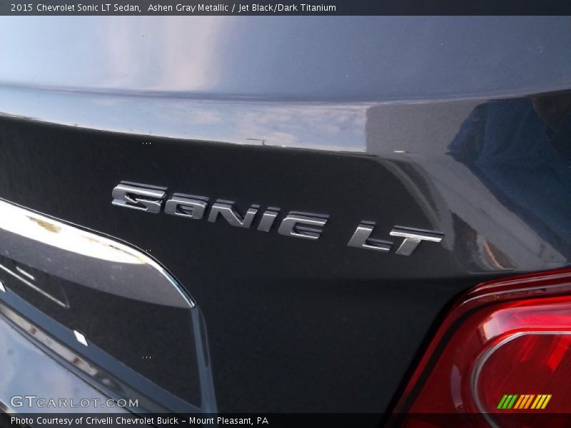 Ashen Gray Metallic / Jet Black/Dark Titanium 2015 Chevrolet Sonic LT Sedan