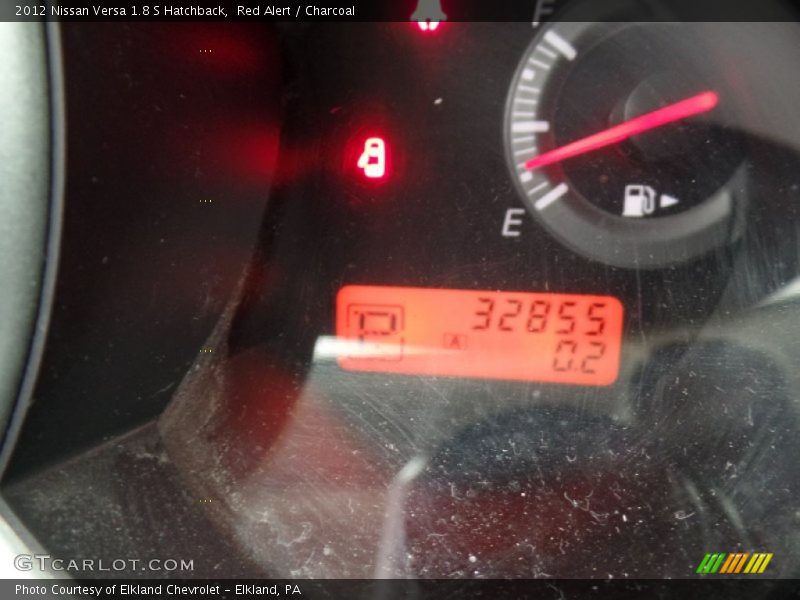 Red Alert / Charcoal 2012 Nissan Versa 1.8 S Hatchback