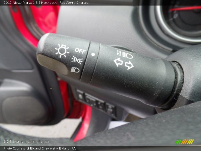 Red Alert / Charcoal 2012 Nissan Versa 1.8 S Hatchback