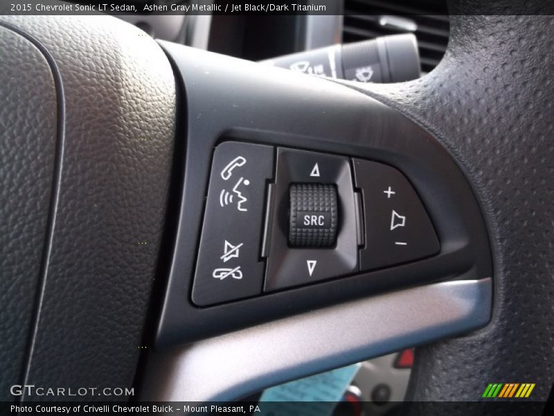 Ashen Gray Metallic / Jet Black/Dark Titanium 2015 Chevrolet Sonic LT Sedan