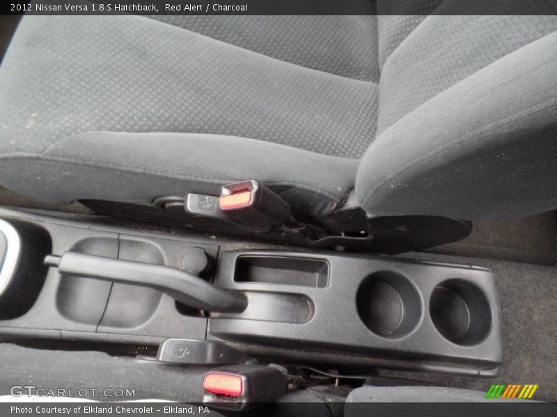 Red Alert / Charcoal 2012 Nissan Versa 1.8 S Hatchback