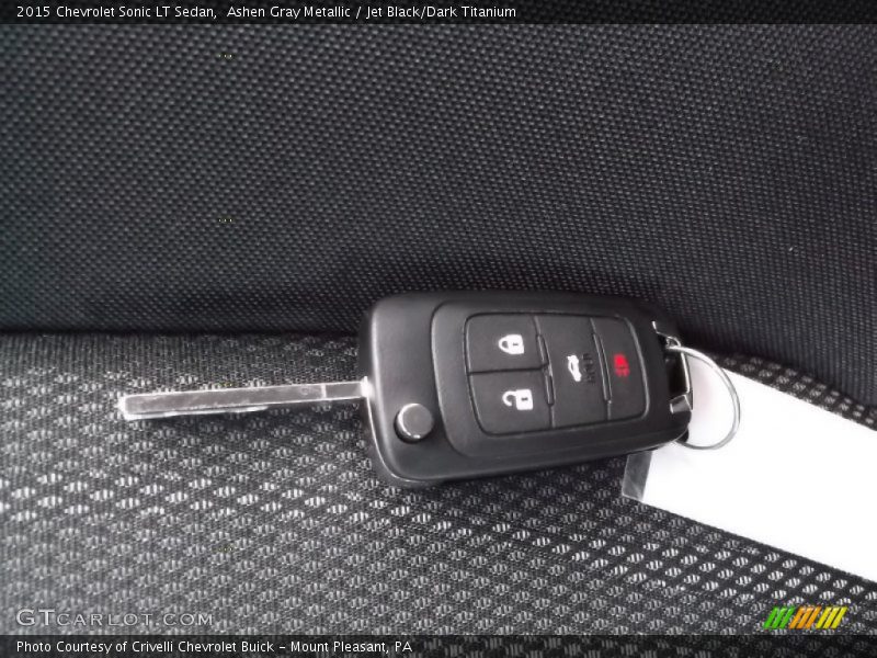Ashen Gray Metallic / Jet Black/Dark Titanium 2015 Chevrolet Sonic LT Sedan