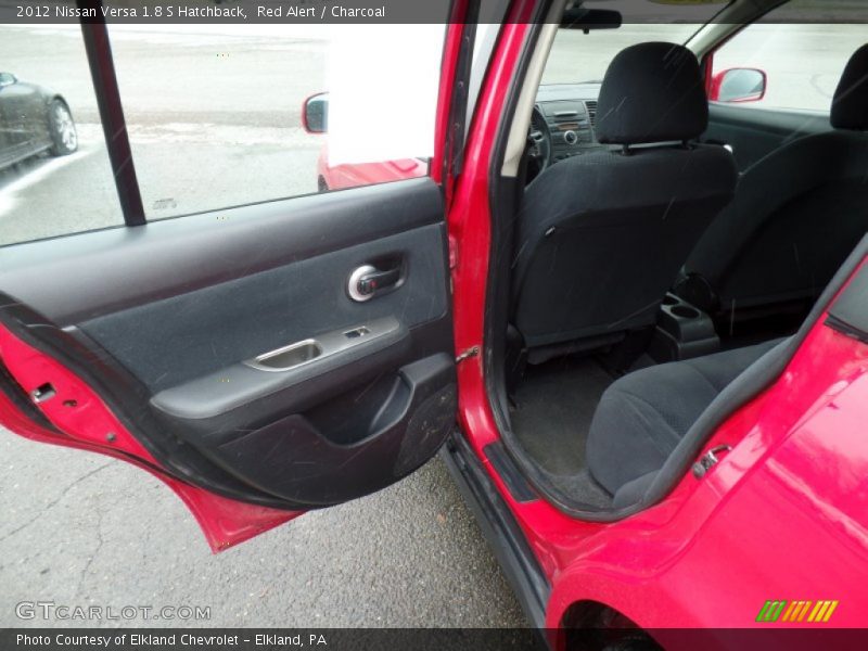 Red Alert / Charcoal 2012 Nissan Versa 1.8 S Hatchback