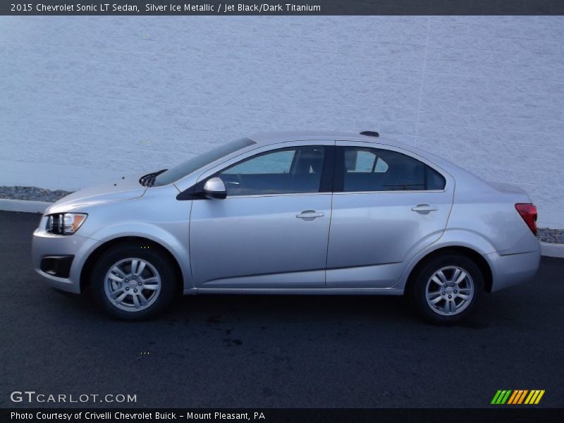 Silver Ice Metallic / Jet Black/Dark Titanium 2015 Chevrolet Sonic LT Sedan