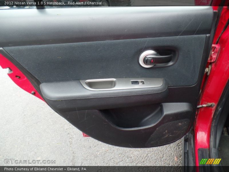 Red Alert / Charcoal 2012 Nissan Versa 1.8 S Hatchback
