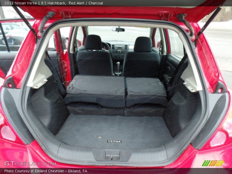 Red Alert / Charcoal 2012 Nissan Versa 1.8 S Hatchback