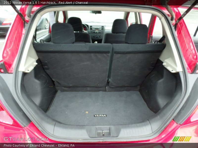 Red Alert / Charcoal 2012 Nissan Versa 1.8 S Hatchback