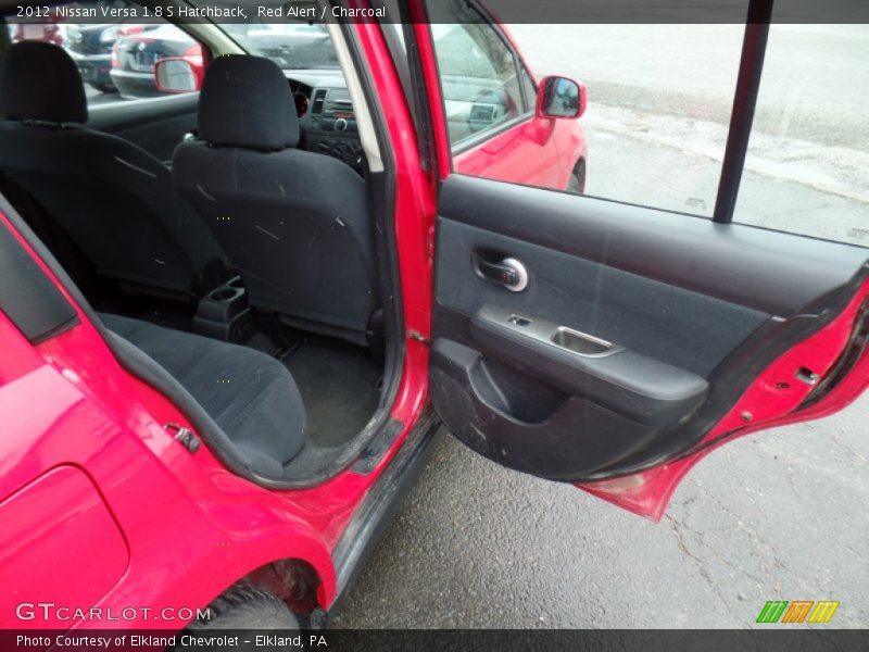 Red Alert / Charcoal 2012 Nissan Versa 1.8 S Hatchback