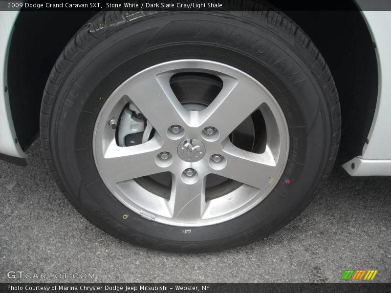 Stone White / Dark Slate Gray/Light Shale 2009 Dodge Grand Caravan SXT