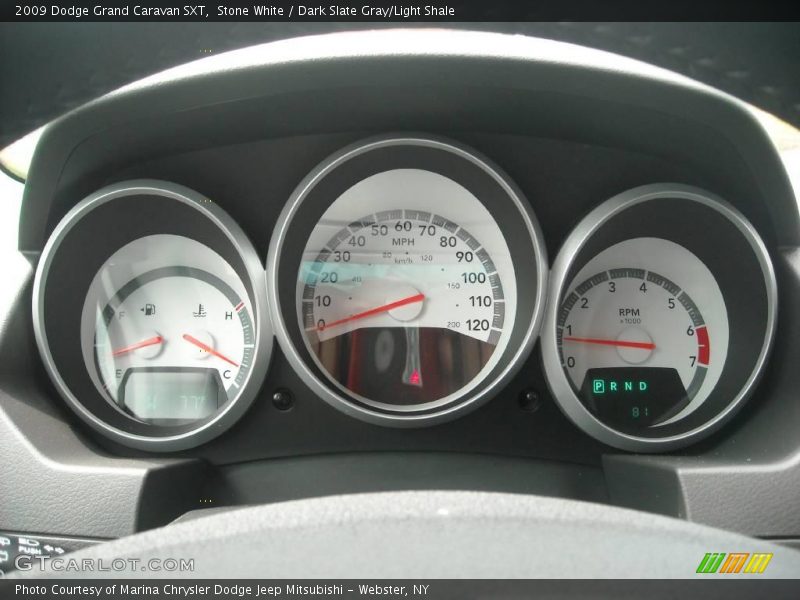 Stone White / Dark Slate Gray/Light Shale 2009 Dodge Grand Caravan SXT