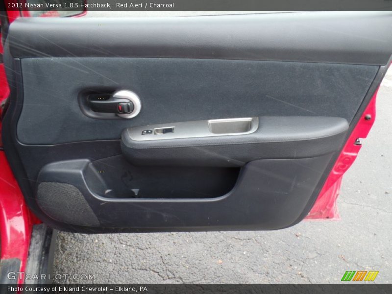 Red Alert / Charcoal 2012 Nissan Versa 1.8 S Hatchback