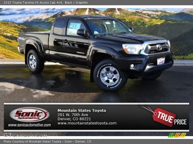 Black / Graphite 2015 Toyota Tacoma V6 Access Cab 4x4