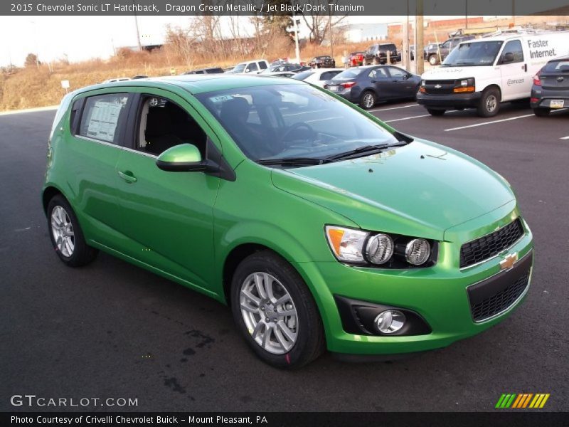Dragon Green Metallic / Jet Black/Dark Titanium 2015 Chevrolet Sonic LT Hatchback
