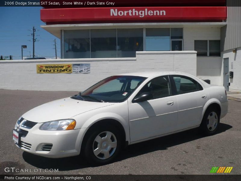 Stone White / Dark Slate Grey 2006 Dodge Stratus SXT Sedan