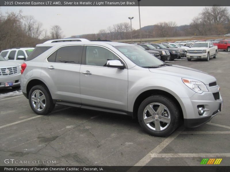 Silver Ice Metallic / Light Titanium/Jet Black 2015 Chevrolet Equinox LTZ AWD