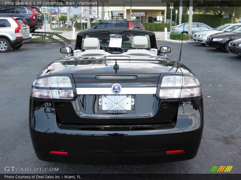Black / Parchment 2009 Saab 9-3 2.0T Convertible