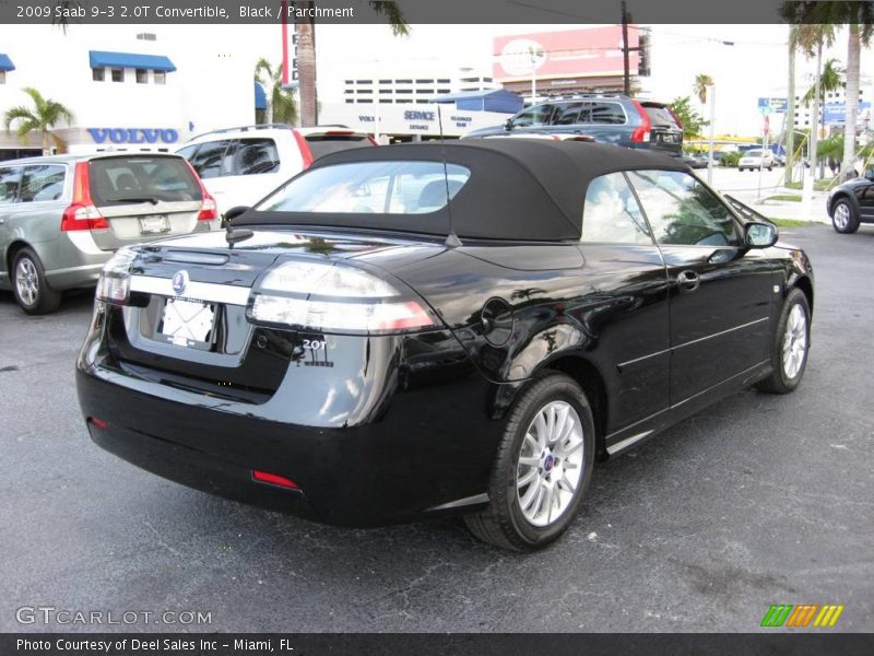 Black / Parchment 2009 Saab 9-3 2.0T Convertible