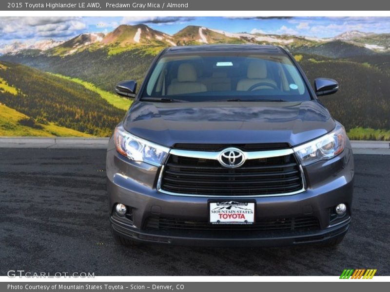 Predawn Gray Mica / Almond 2015 Toyota Highlander LE AWD
