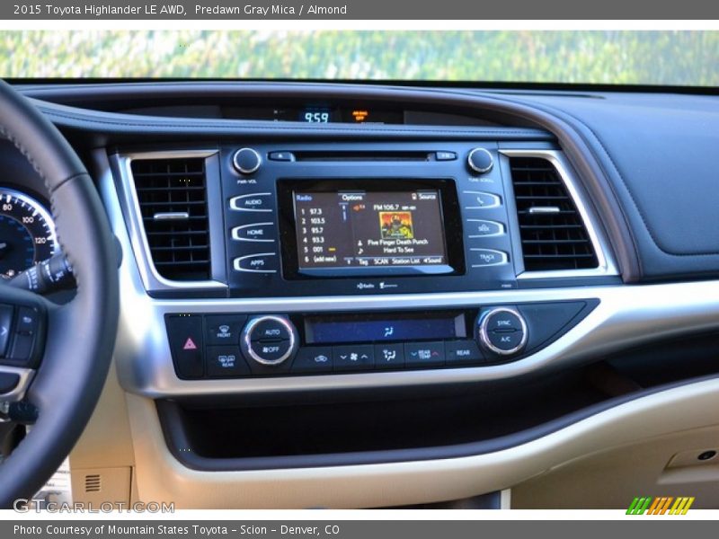 Predawn Gray Mica / Almond 2015 Toyota Highlander LE AWD